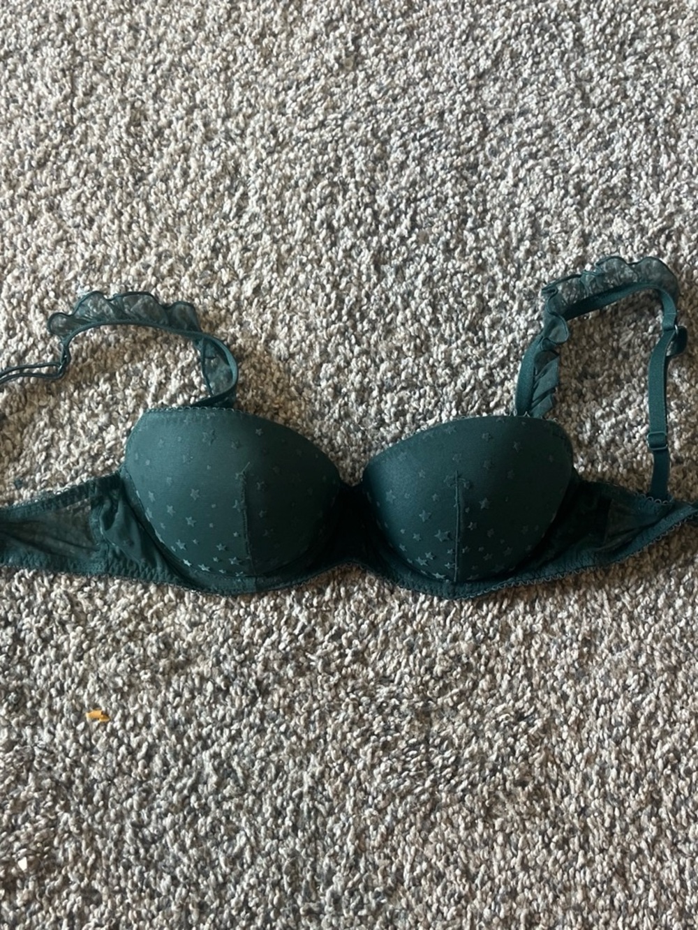 💕PINK💕Forest Green Star-Embossed T-Shirt Bra - Picture 3 of 4
